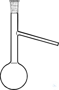 ENGLER-Kolben, 125 ml, mit Seitenrohr, mit Hülse  NS 19/26, DIN 51751, Borosilikatglas 3.3
