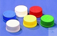 Bouchon à vis GL45 avec joint à lèvre, PP blanc (qté min. de cde: 10 pièces ou multiple)