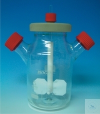 Spinnerflaschen „BIOGEN“, 250 ml, Schraubkappe Mittelhals Ø 80 mm, Schraubkappen Seitenhälse Ø 25...