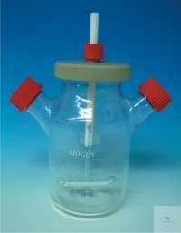 Mikroträger-Rührflaschen „BIOGEN“, 100 ml, Schraubkappe Mittelhals Ø 80 mm, Schraubkappen...