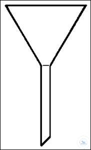 Trichter, mit kurzem Stiel, hergestellt aus DURAN Rohr, Ø A. 80 mm, Stiellänge 80 mm, Stiel Ø A....