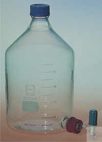 Abklärflasche 10000ml Gewindetubus GL45 Abklärflaschen, 10.000 ml, Hals mit DIN- Gewinde GL 45,...