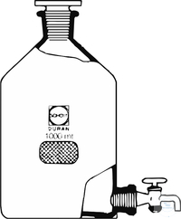 Abklärflaschen 5000ml NS45/40 Abklärflaschen, hergestellt aus DURAN Rohr, 5000 ml, Höhe: 318 mm,...