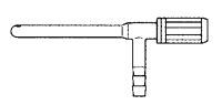 Stopcock, type Mobilex, with PTFE needle valve, for thread-connection with overtwist
