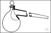 Retorts, 100 ml, borosilicate glass, with tubulature and ground-in stopper