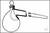 Retorts, 100 ml, borosilicate glass, with tubulature and ground-in stopper