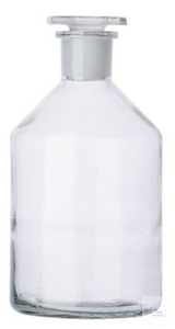 Fles 100 ml, glasstop NS14, helder glas