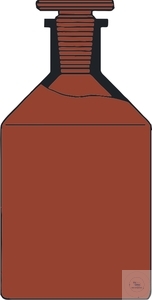 Fles 1000 ml, pe-stop NS29, bruin glas