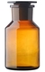 Bottles conical shoulder, wide mouth, 250 ml, NS 34/24, amber, ST-glass-stopper, soda-glass