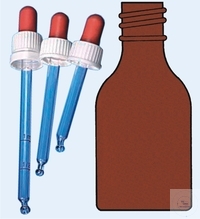 Tropfflaschen 75ml Alpha mit Montur Tropfflaschen Alpha, mit Montur, Braunglas 75 ml, Gewinde GL 18