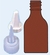 Dropping bottles, with dropper and teat, with screw thread DIN 18, amber glass; cap. 10 ml