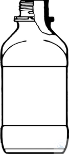 Vierkantflaschen Enghals 1000ml Vierkantflaschen Enghals, 1000 ml, GL 45, ohne Ausgussring und...