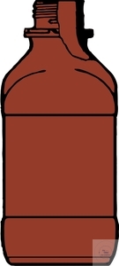 Vierkantflaschen Enghals 500 ml Vierkantflasche, Enghals, 500 ml, GL 32, PP, mit Ausgießring und...