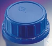 Originalitätsverschluss PP, blau, für Vierkantflaschen 250 ml, Weithals, GL 45 VE = 10 Stück