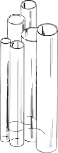 Tubes, made from DURAN tubing, assortment of 32 sizes between 5 and 32 mm, total weight 15 kg net