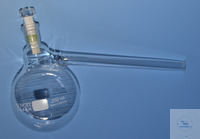 Retorts, 250 ml, borosilicate glass, with tubulature and ground-in stopper