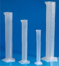 Messzylinder 10ml HF EG PP Messzylinder, 10 ml : 0,2 ml, hohe Form, Außen-Ø 13 mm, Höhe 140 mm,...