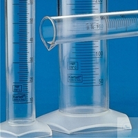 Messzylinder, hohe Form, blau graduiert, PMP, 250 ml VE = 12 Stück