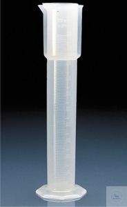 Aräometerzylinder, 500 ml:5 ml, PP, mit Überlaufgefäß, transparent, Höhe 351 mm, Außen-Ø 73 mm