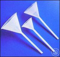 Analysetrichter PP 100ml Ø78,5mm Analysetrichter, PP, 100 ml, Ø 78,5 mm, langstielig, Stiel Ø 8...