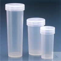 Probenbehälter, transparent, PP, mit festschließendem Deckel, LDPE, 5 ml, Außen-Ø 20 mm, Höhe 25...