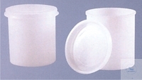 Specimen container 100 ml Specimen container, 100 ml, bottles with lid, made of PE-HD, height 61 mm