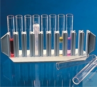 Test tube racks, PP, 10 holes, outer Ø 16 mm,   220 x 55 mm