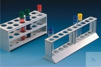 Test tube racks Ø 20 mm PP Test tube racks, PP, 12 places, holes Ø 20 mm, 190 x 60 mm, height 80 mm