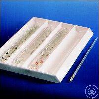 Pipette rack, PVC, suitable for drawers, for approx. 30 Pipettes, 426 x 300 mm, heigth 30 mm