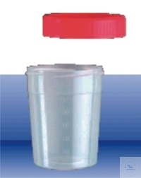 Urinbecher 125ml PP steril mit Schraubkappe Urinbecher, 125 : 25 ml, steril, graduiert, mit...
