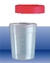 Urine beaker 125ml PP sterile with screw cap Urine beakers, 125 : 25 ml, sterile, graduated, with...