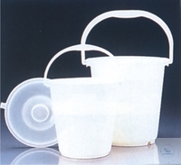 Eimer 5Ltr HDPE weiß graduiert Eimer, 5 Liter, HDPE, Ø 250 mm, Höhe 240 mm, graduiert, weiß
