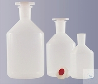 Reagent bottles, 100 ml, PP, narrow neck, with PP-stopper ST 14/23 Reagent...