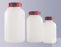 Flaschen Weithals PE-HD rote Kappe 250ml