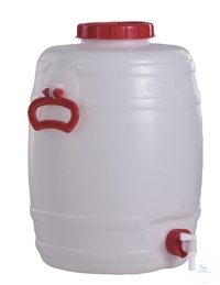 BALLON 30L AVEC ROBINET COL LARGE AVEC ROBINET BALLON À COL LARGE, PE, 30 LITRES, CYLINDRIQUE,...