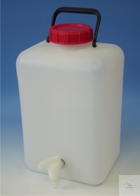 CARBOYS 5000 ML CARBOYS, 5000 ML, PP, WITH TAP, TETRAGONAL, WIDE MOUTHED, WITH SCREW-CAP