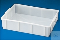 Storage basins, 400 x 300 x 170 mm,  white, made of PE