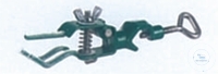Bürettenklemme, aus Stahl, grün lackiert, für 1 Bürette, Spannweite Ø 0-20 mm, Finger mit...