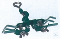 Bürettenklemme, aus Stahl, verzinkt, für 2 Büretten, Spannweite Ø 0-20 mm, Finger mit...