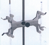 Bürettenhalter für 2 Büretten Aluminium Bürettenhalter für 2 Büretten, Spannweite 0-13mm, mit...