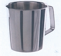 Messbecher 2000 ml, Ø-175 mm, Höhe 145 mm, konische Form, Graduierung 100 ml,Edelstahl