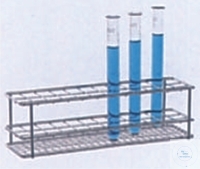 Portoir pour tubes à essai 2x12 Acier E-poli Portoir pour tubes à essais, 2 x 12 places, pour...