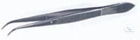 Pinzette, Länge 130 mm, spitz gebogen, mit Führungsstift, Edelstahl