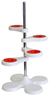 Filtering stand for 4 funnels, made of PP, white, 550 x 150 x 500 mm, suitable for funnels Ø...