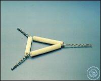 Triangle fil de fer avec tubes d'argile L:80mm Triangle, avec tubes d'argile lisses, longueur 80...