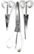 Laboratory scissors 200mm Laboratory scissors, stainless steel, plastic handle, length 200 mm