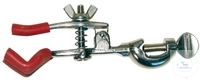 Burette clamp, made of die-cast zinc, nickel-plated, plastic-coated, span 0-40 mm, suitable for 1...
