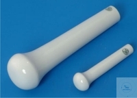 Pestle Ø 58 mm Pestle, Ø 55 mm, length: 210 mm, with grinding surface glazed, made of Porcelain