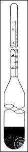 31Benzer ürünler Alcoholometer with thermometer, with organic filling,   class 3 acc. to DIN...