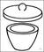 Crucible 6 ml low form complete Quartz-Silica Crucible, low form, complete with cover, 6 ml, 30 x...